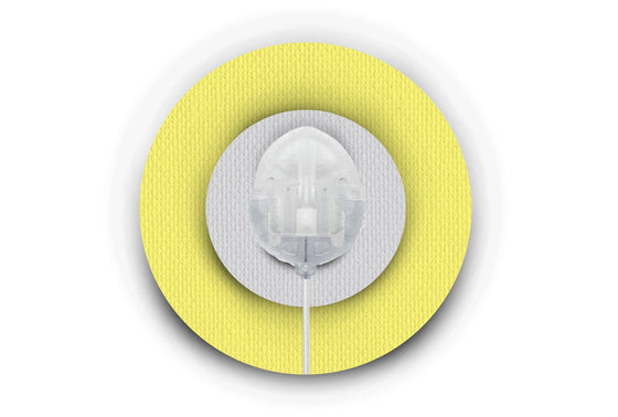 Infusion Site Patches for Pastel Yellow diabetes CGMs and insulin pumps