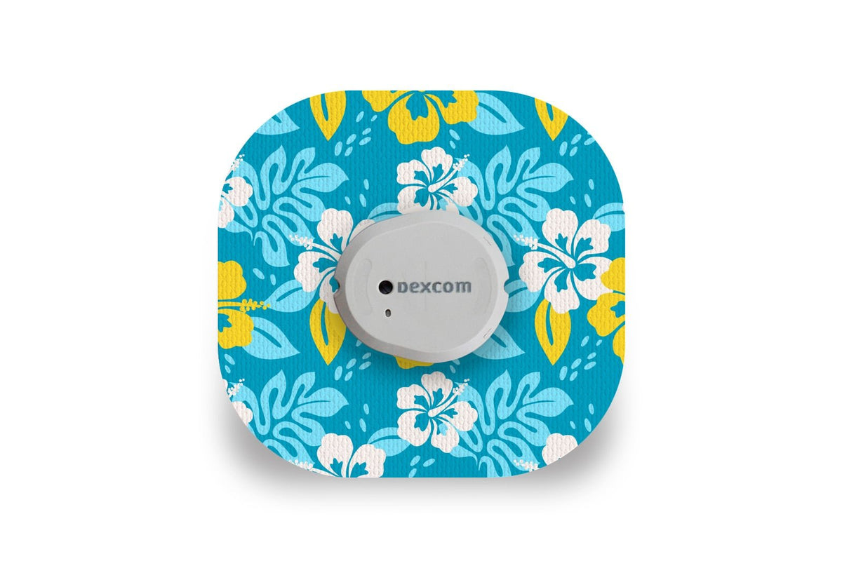 Island Flowers Patch - Dexcom G7 / One+ for Single diabetes supplies and insulin pumps
