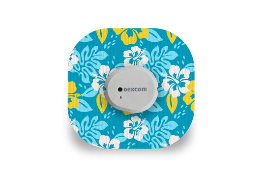 Island Flowers Patch - Dexcom G7 / One+ for Single diabetes supplies and insulin pumps