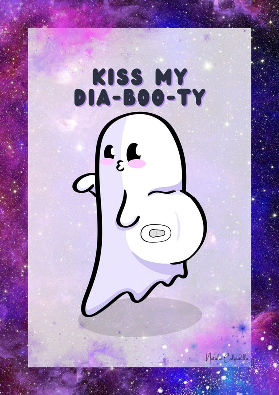 Kiss My Dia-Boo-Ty Poster for A4 diabetes supplies and insulin pumps