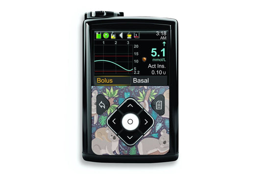Koala Sticker - Medtronic Minimed 640g, 680g, 780g for diabetes CGMs and insulin pumps