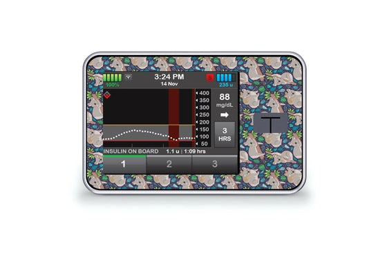 Koala Sticker - T-Slim for diabetes CGMs and insulin pumps