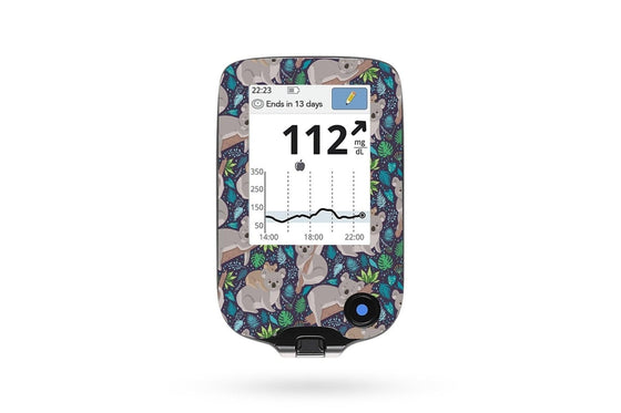 Koala Sticker for Libre Reader diabetes CGMs and insulin pumps