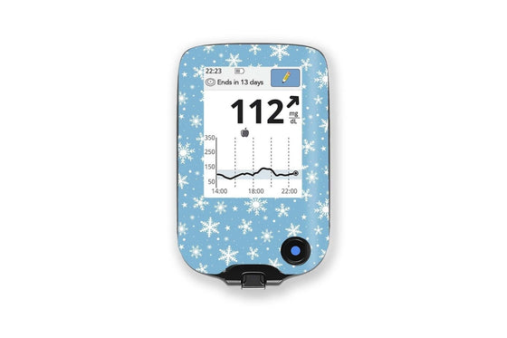 Let it Snow Stickers for Libre Reader diabetes CGMs and insulin pumps