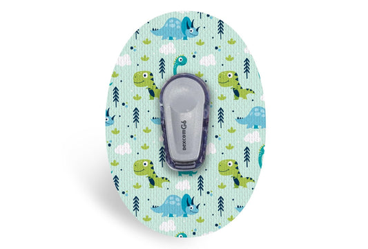 Light Dinosaurs Patch - Dexcom G6 / One for Single diabetes CGMs and insulin pumps