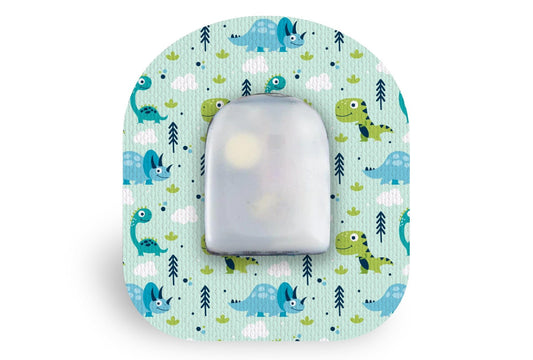 Light Dinosaurs Patch - Omnipod for Single diabetes CGMs and insulin pumps