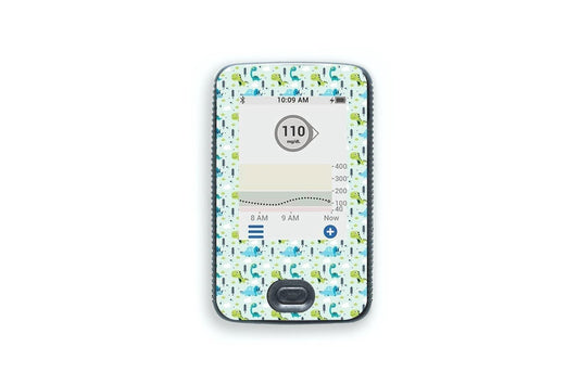 Light Dinosaurs Sticker - Dexcom G6 / One Receiver for diabetes CGMs and insulin pumps