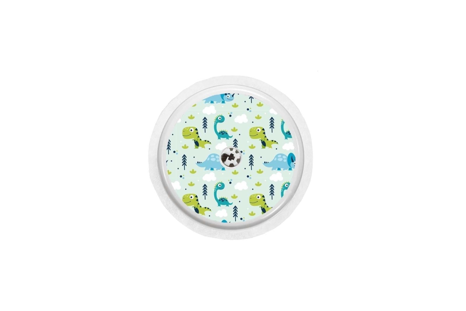 Light Dinosaurs Sticker for Freestyle Libre 1, 2, or 2+ diabetes CGMs and insulin pumps