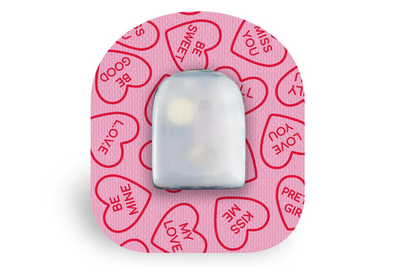 Love Heart Patch for Omnipod diabetes supplies and insulin pumps