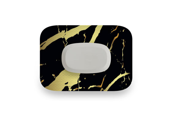 Luxury Black Marble Patch for GlucoRX Aidex diabetes CGMs and insulin pumps