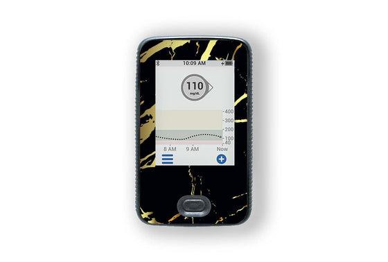 Luxury Black Marble Sticker - Dexcom G6 Receiver for diabetes supplies and insulin pumps