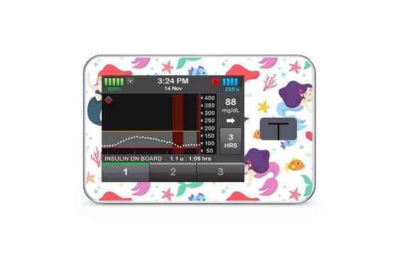 Mermaid Sticker - T-Slim for diabetes CGMs and insulin pumps