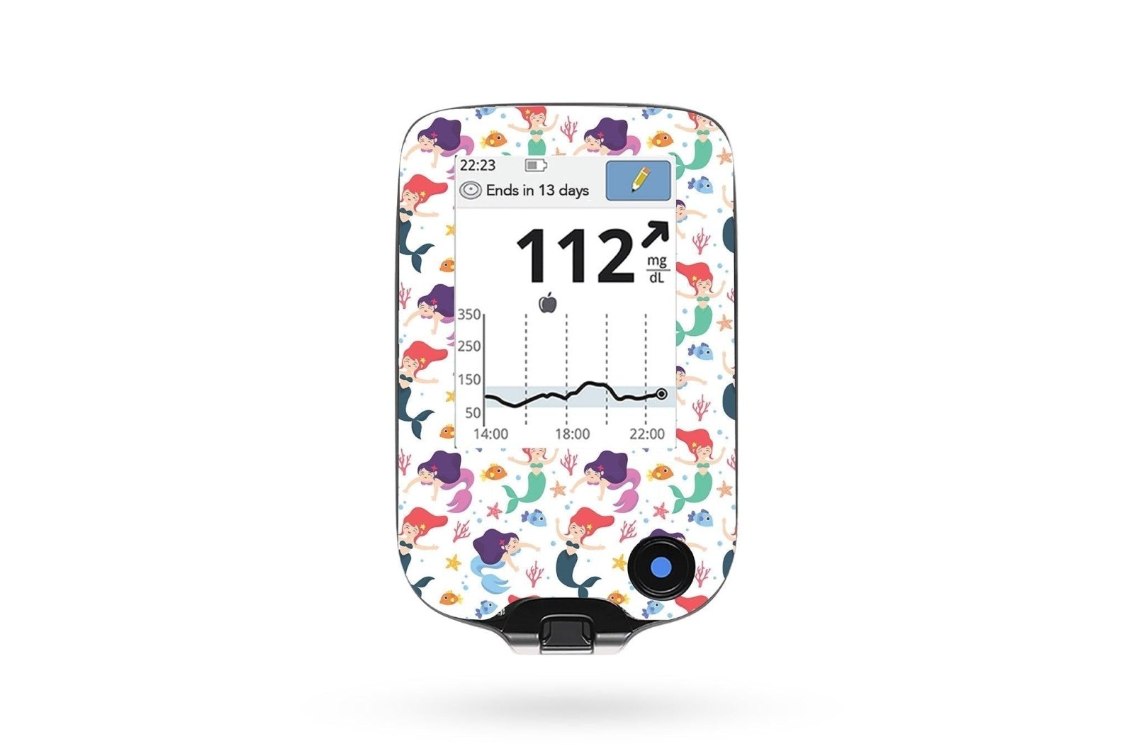 Mermaid Sticker for Freestyle Libre Reader diabetes CGMs and insulin pumps