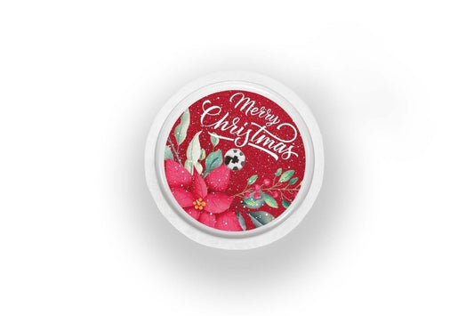 Merry Christmas Sticker - Freestyle Libre 1, 2, or 2+ for diabetes CGMs and insulin pumps