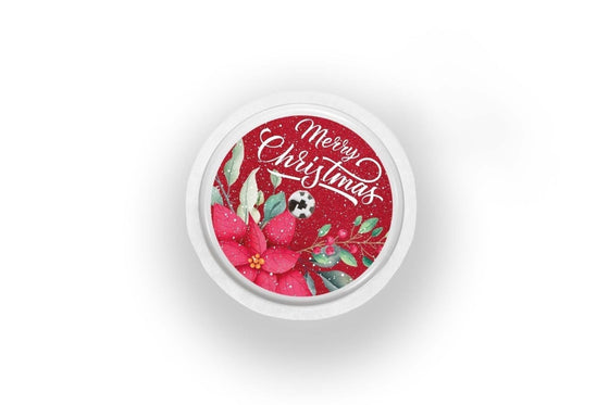 Merry Christmas Sticker - Libre 2 for diabetes CGMs and insulin pumps