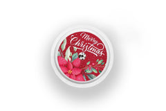 Merry Christmas Stickers for Freestyle Libre 1, 2, or 2+ diabetes CGMs and insulin pumps