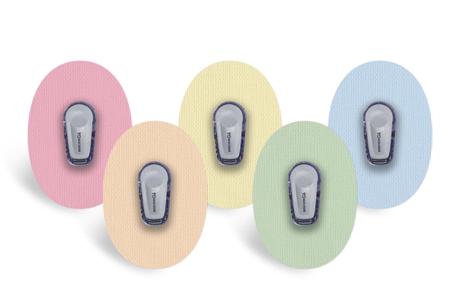 Mixed Pastel Patch Pack for Dexcom G6 / One - 5 Pack diabetes CGMs and insulin pumps