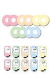 Mixed Pastel Patches Matching Set for Freestyle Libre diabetes CGMs and insulin pumps