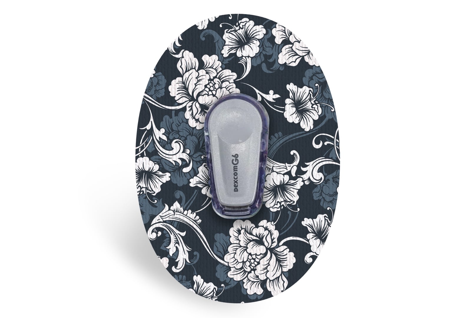 Monochrome Flowers Patch for Dexcom G6 / One diabetes CGMs and insulin pumps