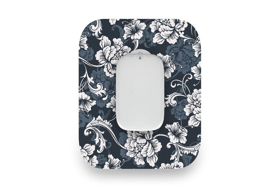 Monochrome Flowers Patch - Medtrum CGM for Single diabetes CGMs and insulin pumps