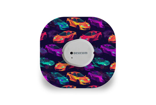 Neon Racer Patch - Dexcom G7 / One+ for Single diabetes supplies and insulin pumps