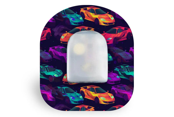 Neon Racer Patch - Omnipod for Omnipod diabetes supplies and insulin pumps
