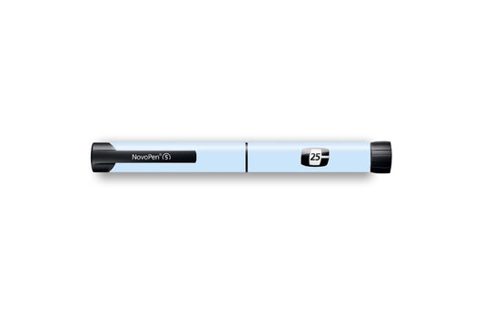 Pastel Blue Sticker for Novopen 4, 5, 6, or Echo diabetes CGMs and insulin pumps