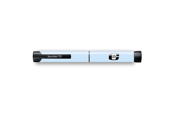 Pastel Blue Sticker for Novopen diabetes CGMs and insulin pumps
