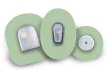  Pastel Green Patch for Freestyle Libre 2 diabetes CGMs and insulin pumps