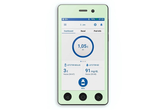 Pastel Green Sticker - Omnipod Dash PDM for diabetes CGMs and insulin pumps