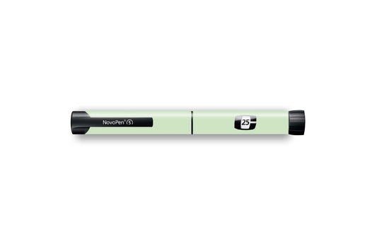 Pastel Green Sticker for Novopen 4, 5, 6, or Echo diabetes CGMs and insulin pumps