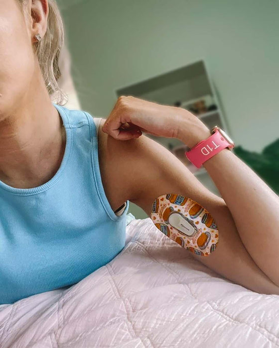 Pastel Orange Patch for Infusion Site diabetes CGMs and insulin pumps
