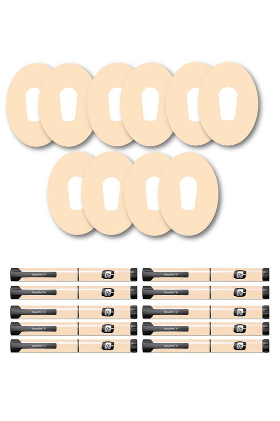 Pastel Orange Patches Matching Set for Dexcom G6 diabetes CGMs and insulin pumps
