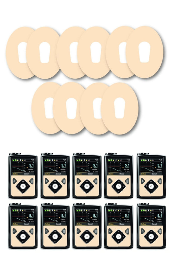 Pastel Orange Patches Matching Set for Dexcom G6 diabetes CGMs and insulin pumps