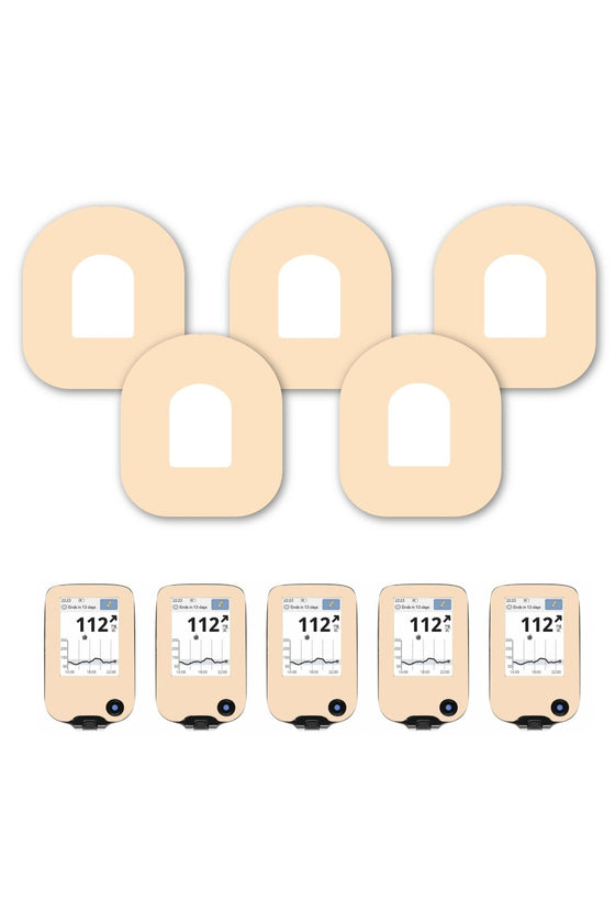 Pastel Orange Patches Matching Set for Omnipod diabetes CGMs and insulin pumps