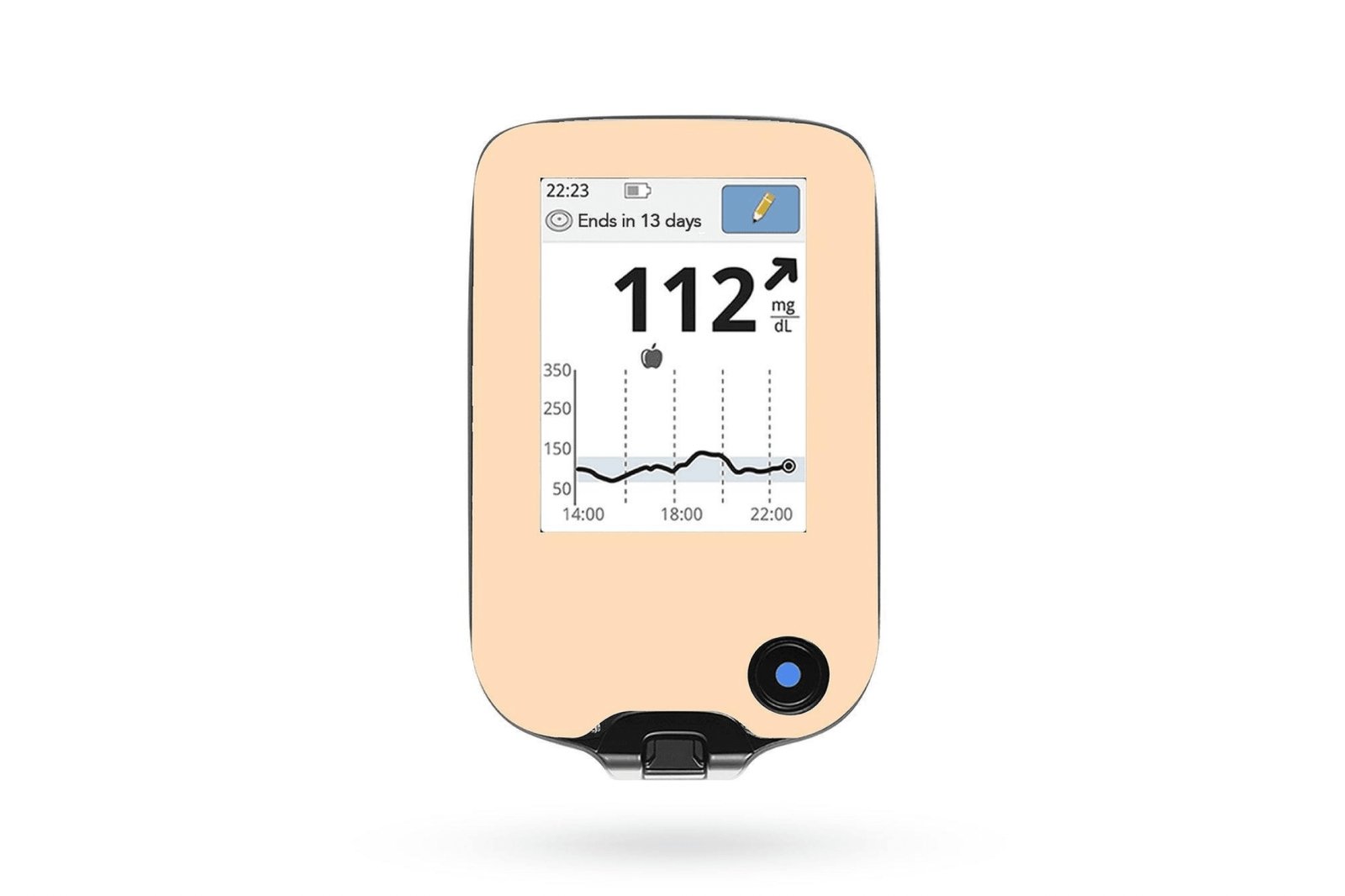 Pastel Orange Sticker for Freestyle Libre Reader diabetes CGMs and insulin pumps