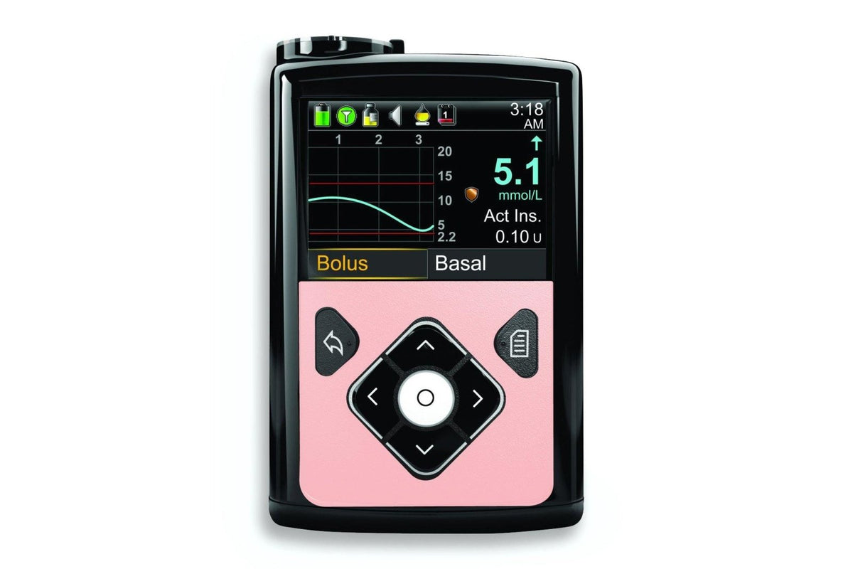 Pastel Red Sticker - Medtronic Minimed 640g, 680g, 780g for diabetes CGMs and insulin pumps