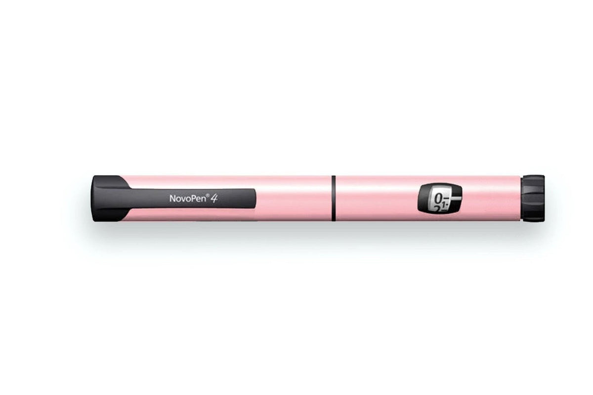 Pastel Red Sticker - Novopen for diabetes CGMs and insulin pumps