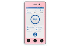 Pastel Red Sticker for Omnipod Dash PDM diabetes CGMs and insulin pumps