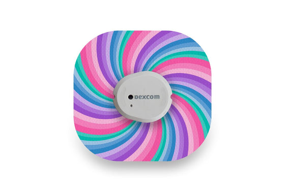 Pastel Swirl Patch for Dexcom G7 diabetes supplies and insulin pumps