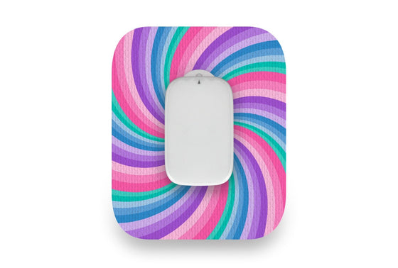 Pastel Swirl Patch for Medtrum CGM diabetes supplies and insulin pumps