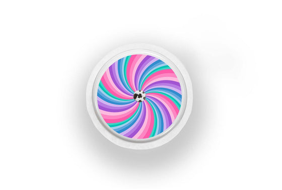 Pastel Swirl Sticker - Libre 2 for diabetes supplies and insulin pumps