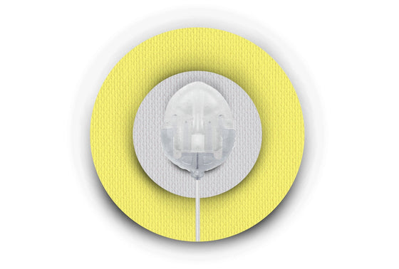 Pastel Yellow Patch - Infusion Site for Single diabetes CGMs and insulin pumps