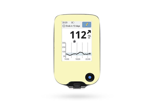 Pastel Yellow Sticker - Freestyle Libre Reader for diabetes CGMs and insulin pumps
