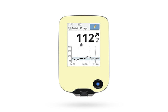 Pastel Yellow Sticker - Libre Reader for diabetes CGMs and insulin pumps