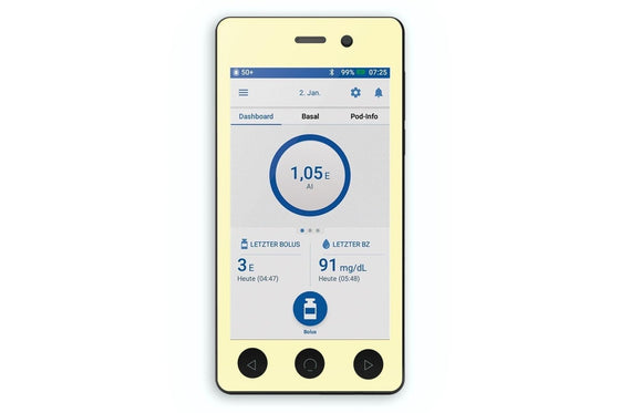 Pastel Yellow Sticker - Omnipod Dash PDM for diabetes CGMs and insulin pumps