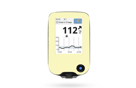 Pastel Yellow Sticker for Libre Reader diabetes CGMs and insulin pumps