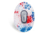 Patriot Paint Splash Patch for Dexcom G6 diabetes CGMs and insulin pumps