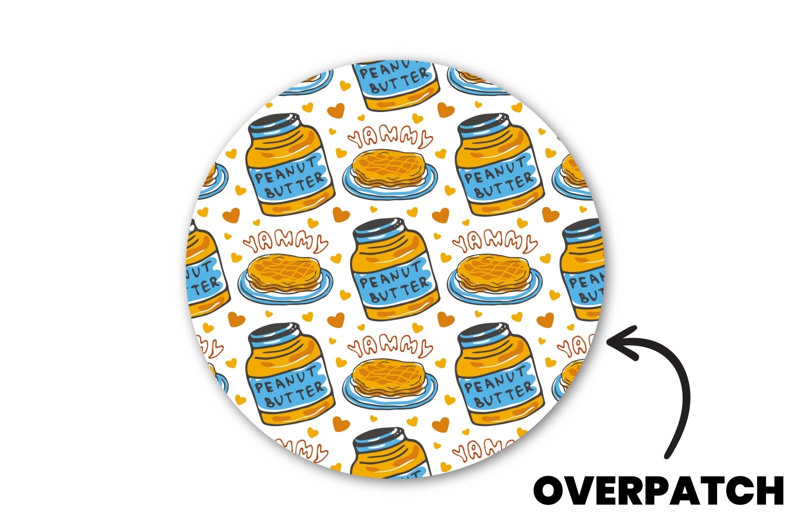 Peanut Butter Patch for Freestyle Libre 3 diabetes CGMs and insulin pumps