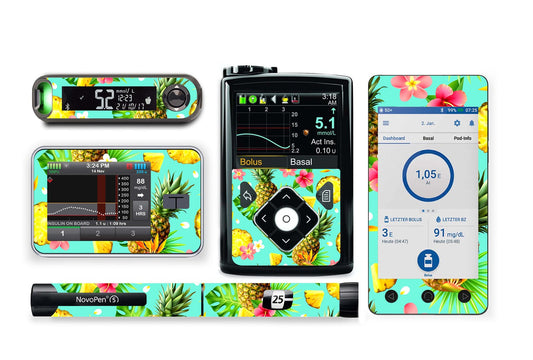 Pineapple Sticker - Novopen for diabetes supplies and insulin pumps
